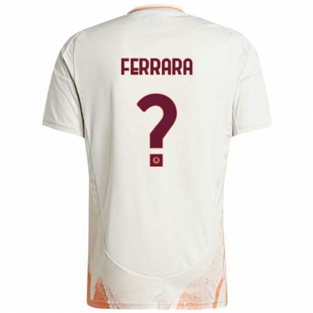 Kandiny Niño Camiseta Francesco Ferrara #0 Crema Blanco Naranja 2ª Equipación 2024/25 La Camisa Chile