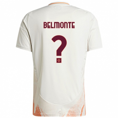 Kandiny Niño Camiseta Samuele Belmonte #0 Crema Blanco Naranja 2ª Equipación 2024/25 La Camisa Chile