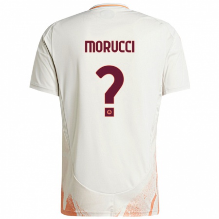 Kandiny Niño Camiseta Edoardo Morucci #0 Crema Blanco Naranja 2ª Equipación 2024/25 La Camisa Chile