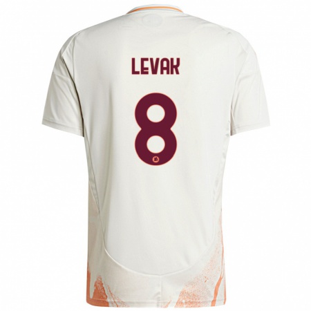 Kandiny Niño Camiseta Sergej Levak #8 Crema Blanco Naranja 2ª Equipación 2024/25 La Camisa Chile