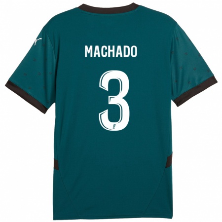 Kandiny Niño Camiseta Deiver Machado #3 Verde Oscuro 2ª Equipación 2024/25 La Camisa Chile