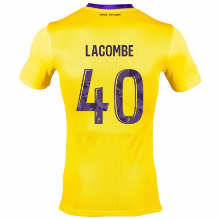 Kandiny Niño Camiseta Justin Lacombe #40 Amarillo Morado 2ª Equipación 2024/25 La Camisa Chile