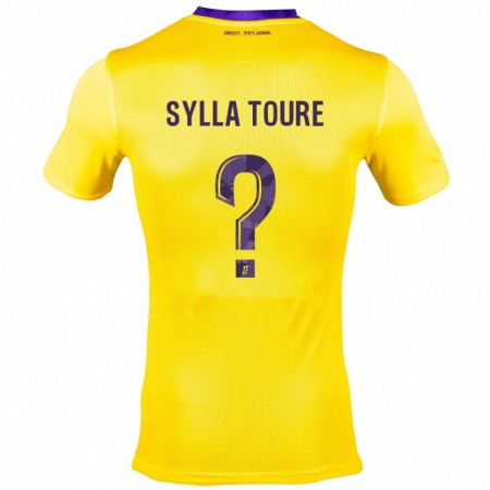 Kandiny Niño Camiseta Ismael Sylla Touré #0 Amarillo Morado 2ª Equipación 2024/25 La Camisa Chile