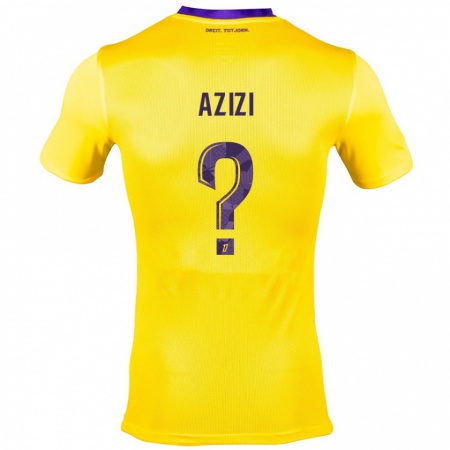 Kandiny Niño Camiseta Ilyas Azizi #0 Amarillo Morado 2ª Equipación 2024/25 La Camisa Chile