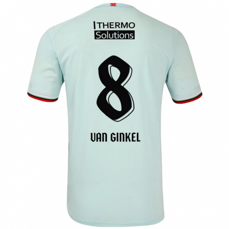 Kandiny Niño Camiseta Danique Van Ginkel #8 Verde Claro 2ª Equipación 2024/25 La Camisa Chile