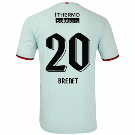 Kandiny Niño Camiseta Joshua Brenet #20 Verde Claro 2ª Equipación 2024/25 La Camisa Chile