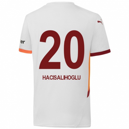 Kandiny Niño Camiseta Arda Hacısalihoğlu #20 Blanco Amarillo Rojo 2ª Equipación 2024/25 La Camisa Chile