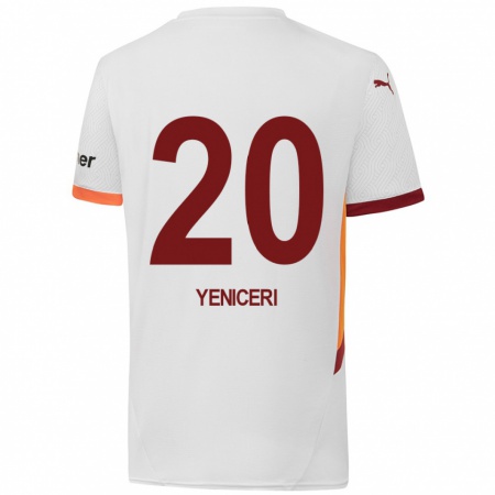 Kandiny Niño Camiseta Berna Yeniçeri #20 Blanco Amarillo Rojo 2ª Equipación 2024/25 La Camisa Chile