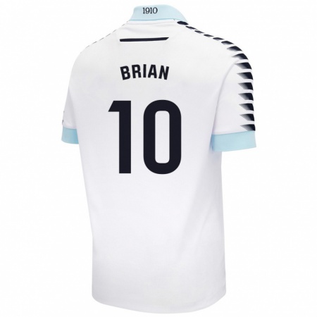 Kandiny Niño Camiseta Brian Ocampo #10 Blanco Azul 2ª Equipación 2024/25 La Camisa Chile