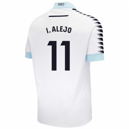 Kandiny Niño Camiseta Iván Alejo #11 Blanco Azul 2ª Equipación 2024/25 La Camisa Chile