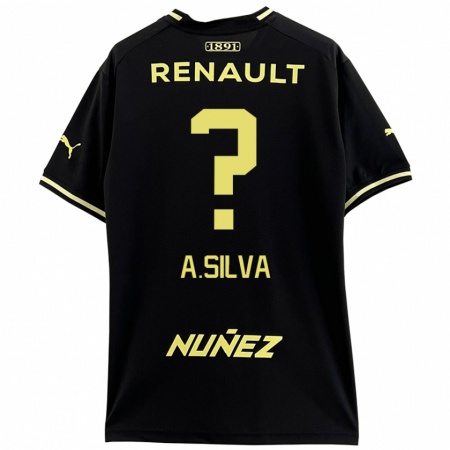 Kandiny Niño Camiseta Ademir Silva #0 Negro Amarillo 2ª Equipación 2024/25 La Camisa Chile