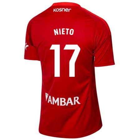 Kandiny Niño Camiseta Carlos Nieto #17 Blanco Azul 2ª Equipación 2024/25 La Camisa Chile