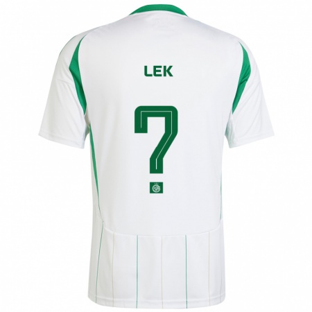 Kandiny Niño Camiseta Einan Lek #0 Blanco Verde 2ª Equipación 2024/25 La Camisa Chile