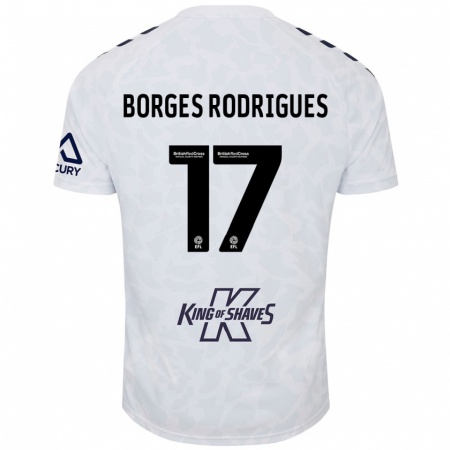 Kandiny Niño Camiseta Raphael Borges Rodrigues #17 Blanco 2ª Equipación 2024/25 La Camisa Chile