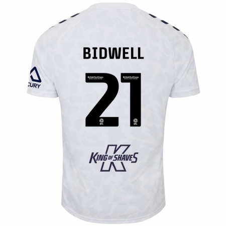 Kandiny Niño Camiseta Jake Bidwell #21 Blanco 2ª Equipación 2024/25 La Camisa Chile