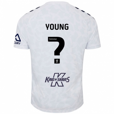 Kandiny Niño Camiseta Shay Young #0 Blanco 2ª Equipación 2024/25 La Camisa Chile