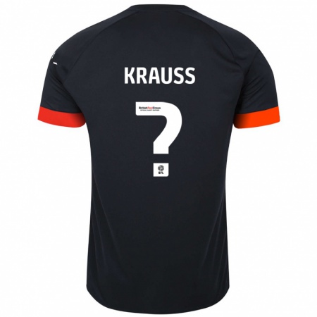 Kandiny Niño Camiseta Tom Krauß #0 Negro Naranja 2ª Equipación 2024/25 La Camisa Chile