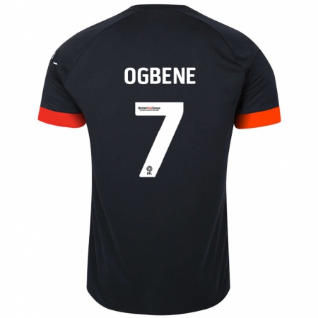 Kandiny Niño Camiseta Chiedozie Ogbene #7 Negro Naranja 2ª Equipación 2024/25 La Camisa Chile