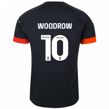 Kandiny Niño Camiseta Cauley Woodrow #10 Negro Naranja 2ª Equipación 2024/25 La Camisa Chile