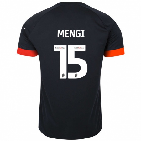 Kandiny Niño Camiseta Teden Mengi #15 Negro Naranja 2ª Equipación 2024/25 La Camisa Chile