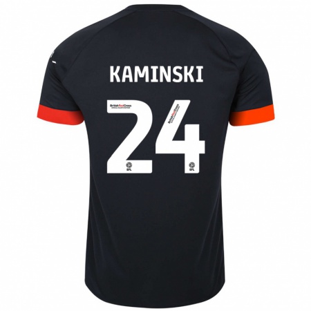 Kandiny Niño Camiseta Thomas Kaminski #24 Negro Naranja 2ª Equipación 2024/25 La Camisa Chile