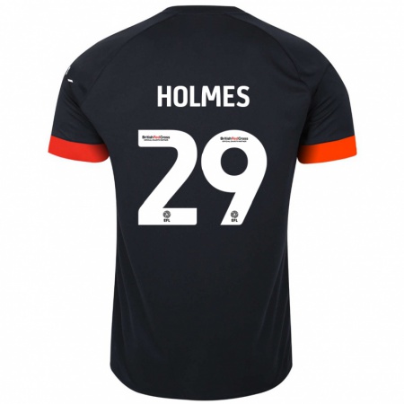 Kandiny Niño Camiseta Tom Holmes #29 Negro Naranja 2ª Equipación 2024/25 La Camisa Chile