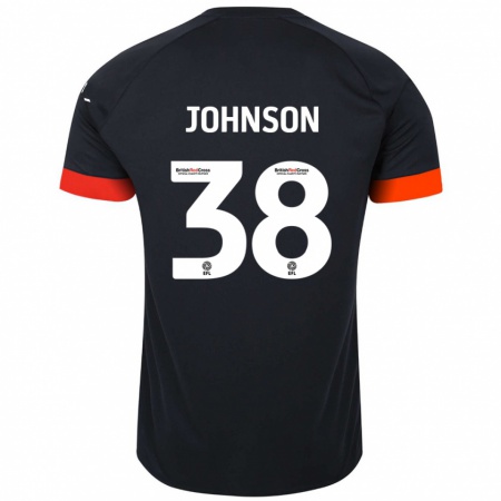 Kandiny Niño Camiseta Joe Johnson #38 Negro Naranja 2ª Equipación 2024/25 La Camisa Chile