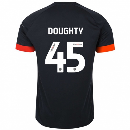 Kandiny Niño Camiseta Alfie Doughty #45 Negro Naranja 2ª Equipación 2024/25 La Camisa Chile