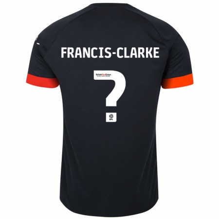 Kandiny Niño Camiseta Aidan Francis-Clarke #0 Negro Naranja 2ª Equipación 2024/25 La Camisa Chile