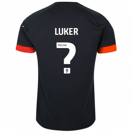 Kandiny Niño Camiseta Jayden Luker #0 Negro Naranja 2ª Equipación 2024/25 La Camisa Chile