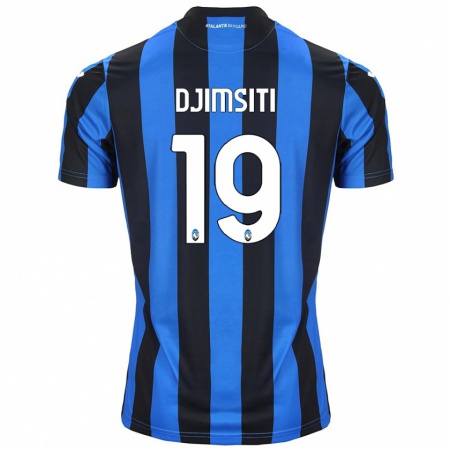 Kandiny Hombre Camiseta Berat Djimsiti #19 Azul Negro 1ª Equipación 2024/25 La Camisa Chile