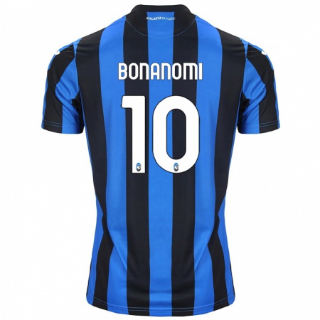 Kandiny Hombre Camiseta Andrea Bonanomi #10 Azul Negro 1ª Equipación 2024/25 La Camisa Chile