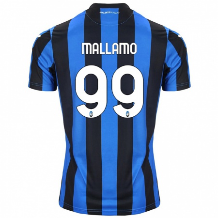 Kandiny Hombre Camiseta Alessandro Mallamo #99 Azul Negro 1ª Equipación 2024/25 La Camisa Chile