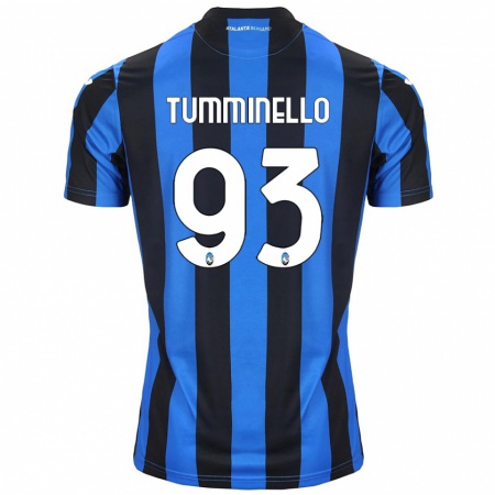 Kandiny Hombre Camiseta Marco Tumminello #93 Azul Negro 1ª Equipación 2024/25 La Camisa Chile