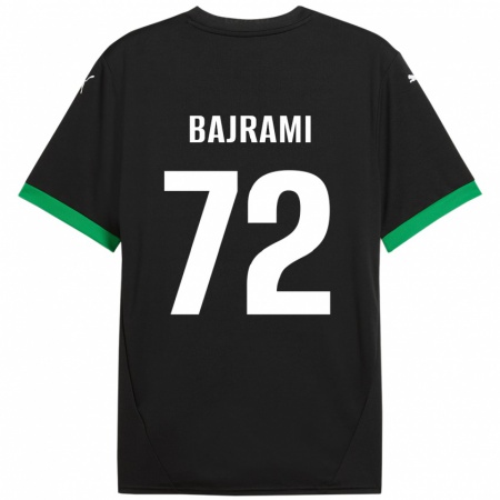 Kandiny Hombre Camiseta Nedim Bajrami #72 Negro Verde Oscuro 1ª Equipación 2024/25 La Camisa Chile