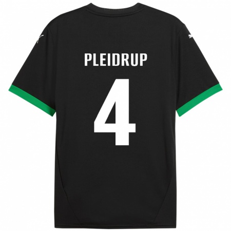 Kandiny Hombre Camiseta Caroline Pleidrup #4 Negro Verde Oscuro 1ª Equipación 2024/25 La Camisa Chile