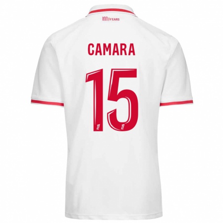 Kandiny Hombre Camiseta Lamine Camara #15 Blanco Rojo 1ª Equipación 2024/25 La Camisa Chile