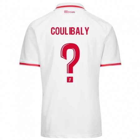 Kandiny Hombre Camiseta Mamadou Coulibaly #0 Blanco Rojo 1ª Equipación 2024/25 La Camisa Chile