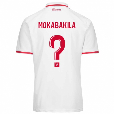 Kandiny Hombre Camiseta Nick Mokabakila #0 Blanco Rojo 1ª Equipación 2024/25 La Camisa Chile