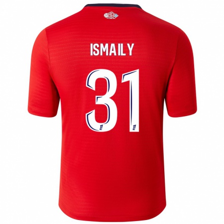 Kandiny Hombre Camiseta Ismaily #31 Rojo Blanco 1ª Equipación 2024/25 La Camisa Chile