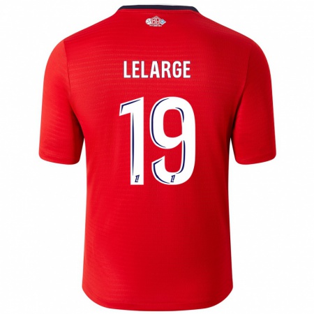 Kandiny Hombre Camiseta Claire Lelarge #19 Rojo Blanco 1ª Equipación 2024/25 La Camisa Chile