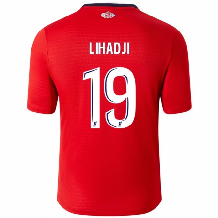 Kandiny Hombre Camiseta Isaac Lihadji #19 Rojo Blanco 1ª Equipación 2024/25 La Camisa Chile