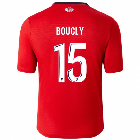 Kandiny Hombre Camiseta Maite Boucly #15 Rojo Blanco 1ª Equipación 2024/25 La Camisa Chile