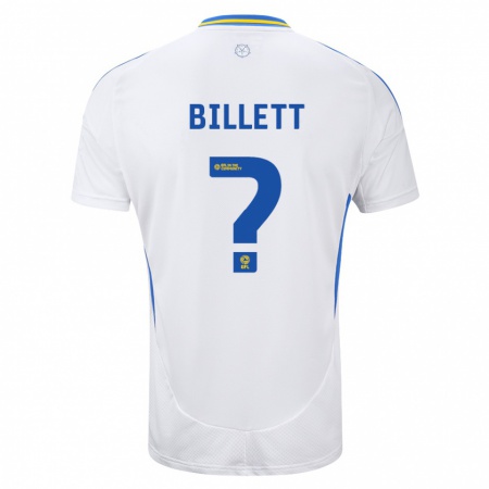 Kandiny Hombre Camiseta Joe Billett #0 Blanco Azul 1ª Equipación 2024/25 La Camisa Chile