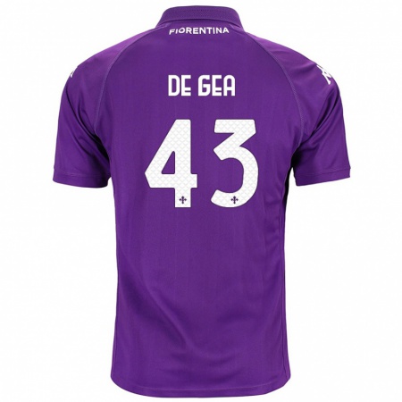 Kandiny Hombre Camiseta David De Gea #43 Morado 1ª Equipación 2024/25 La Camisa Chile