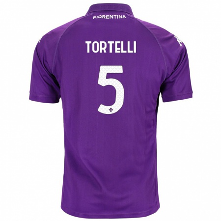 Kandiny Hombre Camiseta Alice Tortelli #5 Morado 1ª Equipación 2024/25 La Camisa Chile