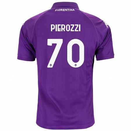 Kandiny Hombre Camiseta Niccolò Pierozzi #70 Morado 1ª Equipación 2024/25 La Camisa Chile