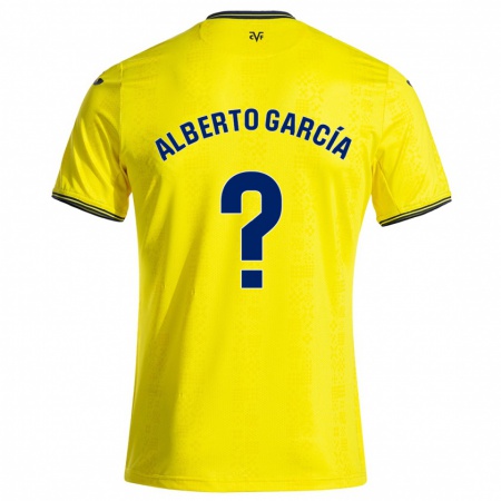 Kandiny Hombre Camiseta Alberto García #0 Amarillo Negro 1ª Equipación 2024/25 La Camisa Chile