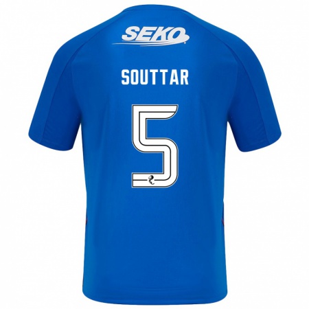 Kandiny Hombre Camiseta John Souttar #5 Azul Oscuro 1ª Equipación 2024/25 La Camisa Chile