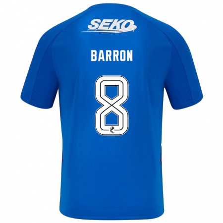 Kandiny Hombre Camiseta Connor Barron #8 Azul Oscuro 1ª Equipación 2024/25 La Camisa Chile